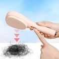 thumbnail image 4 of Peine masajeador para el cuero cabelludo con cerdas retráctiles autolimpiables, cepillo desenredante antiestático para cabello húmedo y seco (blanco, 1 unidad), 4 of 5