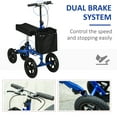 thumbnail image 6 of HOMCOM Knee Scooter with Basket, Knee Walker Mobility Scooter, Blue, 6 of 9