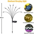thumbnail image 5 of Solar Garden Lights, 2 Pack Upgraded 16 LED Solar Powered Firefly Lights, Solar Outdoor Decorative Lights, Starburst Flexible Swaying Waterproof Garden Lights for Yard Patio Pathway Fence, Warm White, 5 of 7