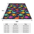 thumbnail image 3 of Balery Colorful Dinosaur Manta de Felpa Suave y Acogedora – Cobija de Franela Aterciopelada para Cama, Lavable y Cálida para Sofá, Mascotas, Transpirable-40"x30", 3 of 7