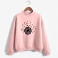 thumbnail image 2 of CEHVOM Mode Femme Décontractée Imprimé Col Rond Ample Manches Longues Hauts Courts Blouse Chandails en Molleton Sans Capuche Liquidation, 2 of 5