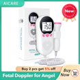 thumbnail image 2 of Aicare-Monitor de ritmo cardíaco Fetal Doppler para bebé, Detector de latido del embarazo, medidor de pulso con retroiluminación LCD, estetoscopio sin radiación, 2 of 4