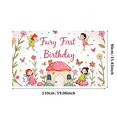 thumbnail image 3 of Cute Fairy Themed Birthday Backdrop Banner with Mushrooms Butterflies and Flowers Party Supplies Photography Props for Birthday Party Decorations Kids Celebrations, 3 of 8