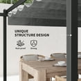 thumbnail image 5 of Outsunny 13' x 13' Retractable Pergola Canopy, Aluminum Outdoor Pergola for Garden, Patio, Backyard, Deck, Gray, 5 of 10