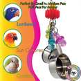 thumbnail image 2 of 1016 Paci Pot Banger M&M Bird Toys Colorful Stainless Steel Durable, 2 of 5