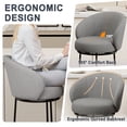 thumbnail image 5 of MultiHaven 26.7" Upholstered Swivel Bar Stool Set of 2 with Back,Modern Counter Height Chair for Kitchen Island - Mid Grey Fabric, 5 of 11