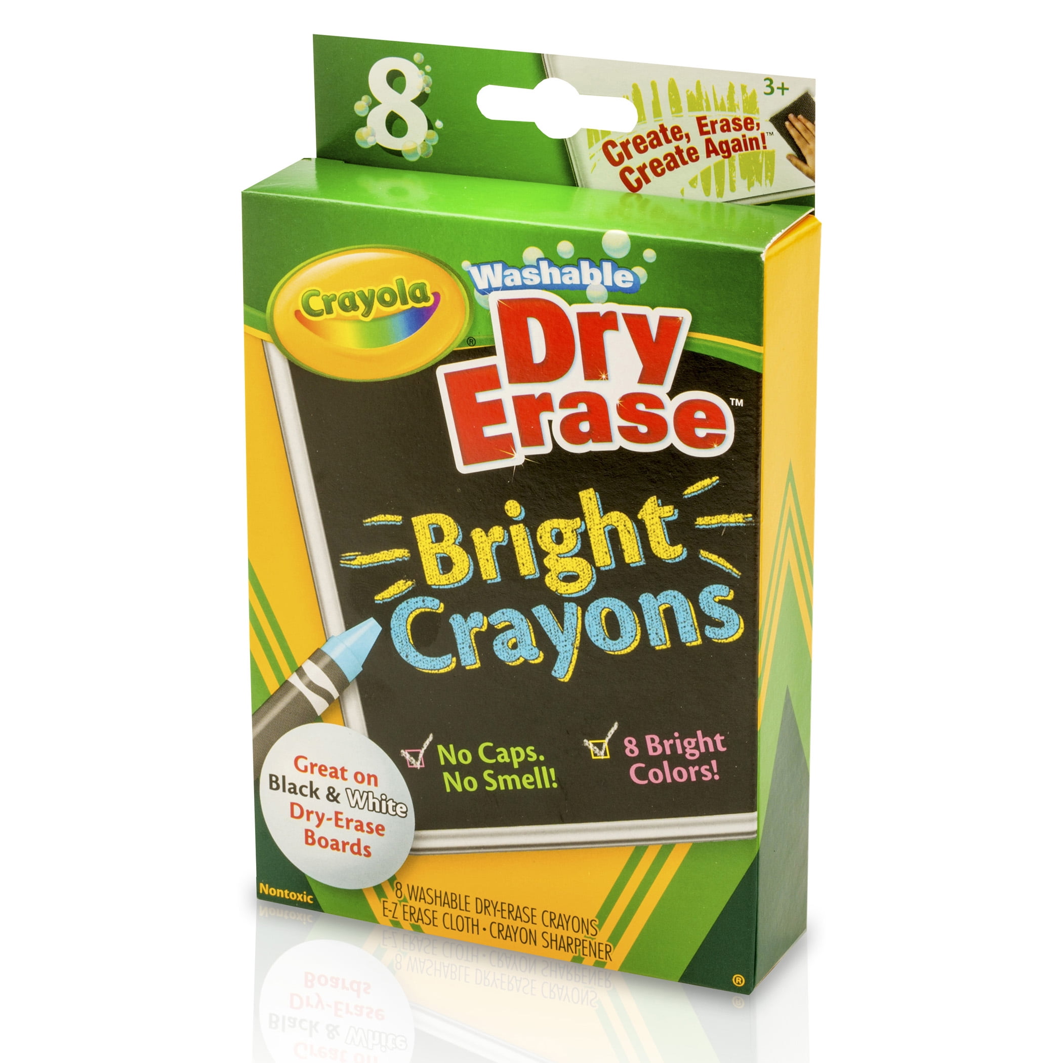 Crayola Dry Erase Washable Crayons, Bright Colors, 8 Per Pack, 6 Packs