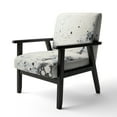 thumbnail image 3 of Designart "Minimalist Wave Grey and White Mid Century" Grey Abstract Collages Upholstered Accent Chair - Modern Arm Chair For Living Room, 3 of 5