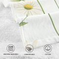 thumbnail image 4 of 2 Pcs Hand Towel Set Cute Daisies and Leaves Cotton Absorbent Soft Face Towels Bath Towels for Bathroom Kitchen Shower Hotel Decor 16"x28", 4 of 8