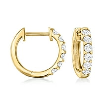 Ross-Simons 0.50 ct. t.w. Lab-Grown Diamond Hoop Earrings in 18kt Gold Over Sterling, Women's, Adult