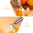thumbnail image 5 of Pelador de naranjas de acero inoxidable de 2 piezas, mango largo, herramienta para pelar cítricos y naranjas, pelador de frutas, 5 of 5
