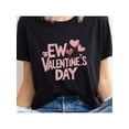 thumbnail image 1 of Valentine Day T-Shirt Print Round Neck Short Sleeve T-Shirt For Women Casual Summer Women Top Graphic Tees Letters S Cotton Soft Stylish Crew Top Tee For Adult, Men, Women, Teen, Teenager, Adolescent, 1 of 6