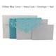 thumbnail image 1 of Tarjeta de invitación de boda cortada con láser elegante, tarjeta de felicitación, negocios personalizados con tarjeta RSVP, decoración de fiesta, azul y blanco, 50 piezas, 1 of 4