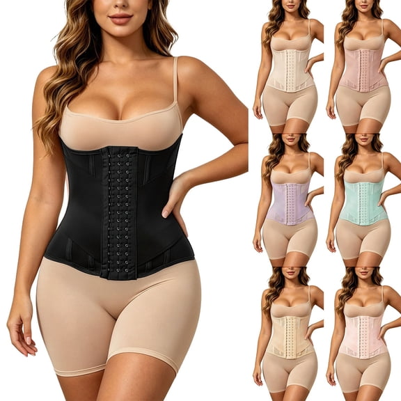 Womens Waist Trimmer Belt Tummy Control Waist Cinching Back Support Comfortable Shapers Beige L
