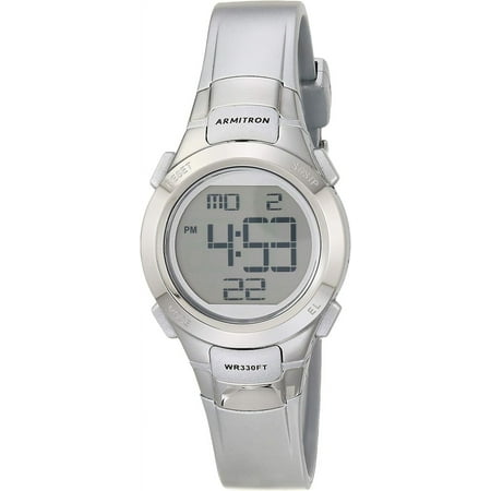 UPC 086702572663 product image for Armitron Sport Women s 45/7012SIL Digital Chronograph Silver-Tone Resin Strap Wa | upcitemdb.com