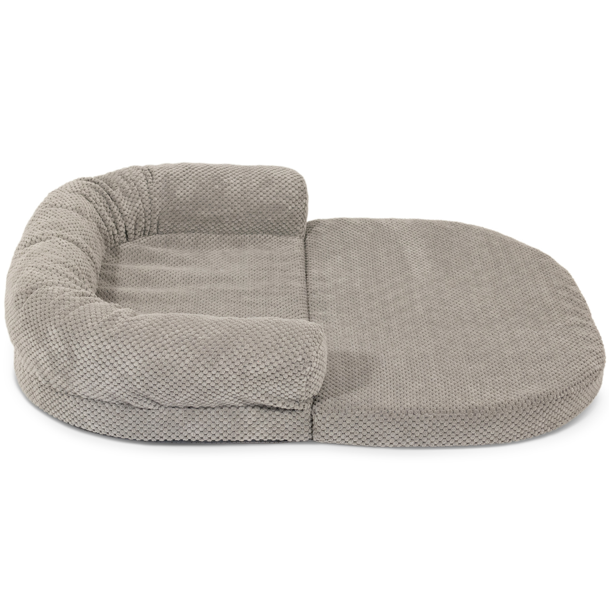 Precious Tails Chenille Round Sofa Fold Out Orthopedic Pet Dog Bed