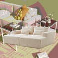 thumbnail image 3 of 87" Oversized Cloud Plush Sectional Lounge Chaise for Indoor Living Room, No Assembly Needed, 3 of 18