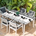 thumbnail image 2 of Black Plaid Farmhouse Table Cloths for 6 Foot Rectangle Tables, Watercolor Cute Country Cow Checkered Patio Waterproof Elastic Fitted Tablecloths, Washable Rectangular Table Cover for Camping, 2 of 8