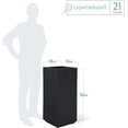 thumbnail image 3 of PolyStone Kensington Tall Modern Outdoor/Indoor Column Planter, 16” L x 16" W x 36" H, Lightweight, Heavy Duty, Weather Resistant, Polymer Finish, Commercial and Residential - Black, 3 of 5