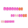thumbnail image 4 of Press on Nails RUPOFUZA Short Square, acrílico rojo rosa, 24 unidades, 4 of 8