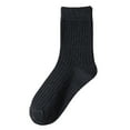 thumbnail image 2 of CFMIURAN Socks for Women, Solid Color Vertical Strip Socks Mid Tube Socks Classic Casual Comfort Cotton Socks, 2 of 3