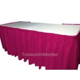 thumbnail image 3 of POLYESTER PLEATED TABLE SET SKIRT skirting 21' Ft + clip + Topper Media Day", (Color: Hot pink), 3 of 4