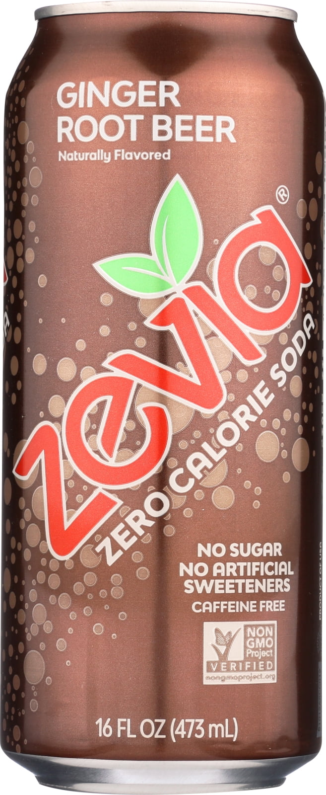 ZEVIA SODA GINGER ROOTBEER 16 FL OZ
