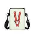 thumbnail image 2 of FUIALDOLG Christmas Crossbody Bag Featuring Santa Letter V, Polyester Zipper Purse for Daily Travel and Casual Work Use, 2 of 7