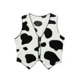 thumbnail image 2 of DPOIS Kids Western Cowboy Cowgirl Party Fancy Dress Cow Printed Vest Top Black&White 4, 2 of 7