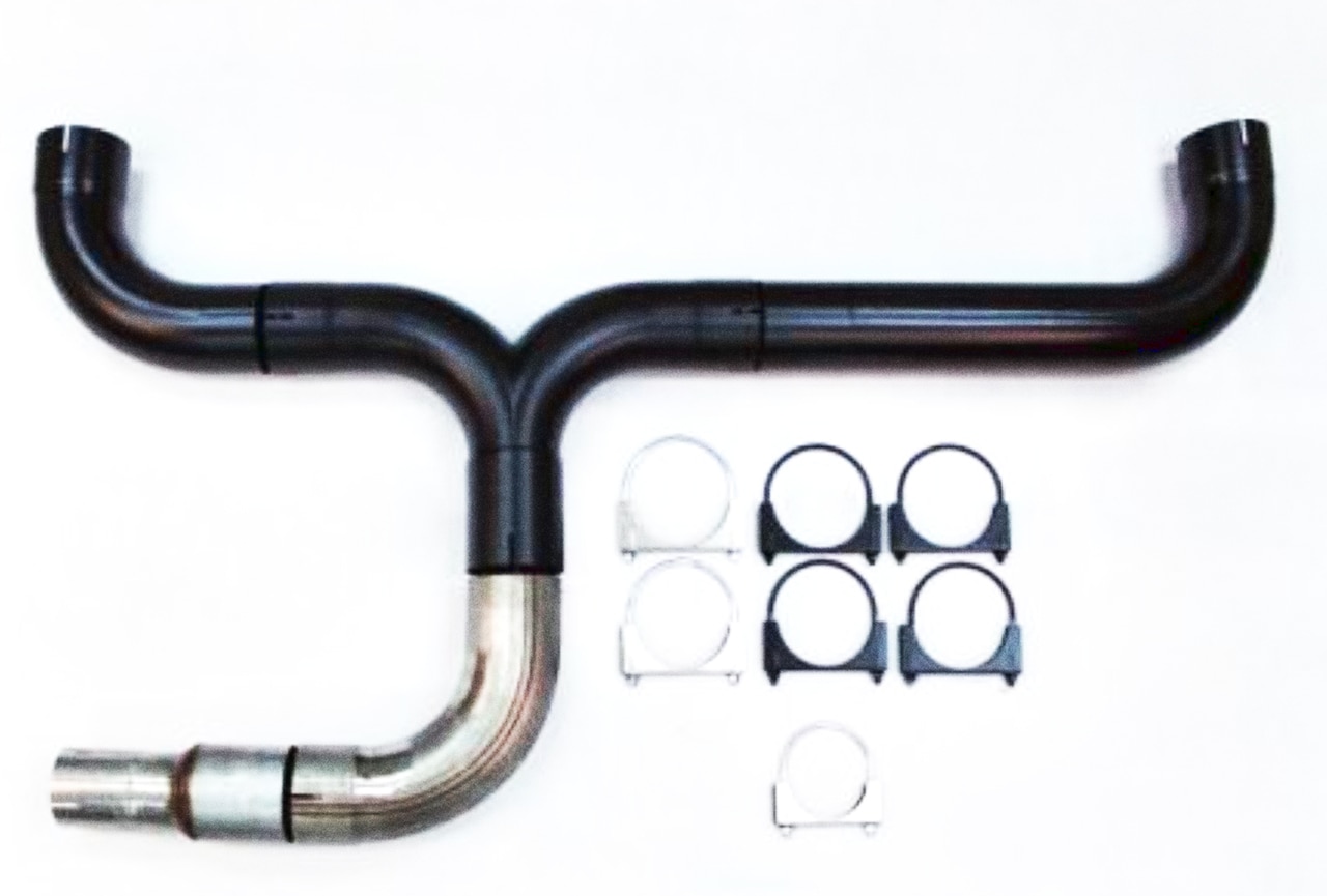 Diesel Dual 4.00 Diameter Truck Stack Exhaust Kit Stainless High Temperature Black WDPDK400400 Diesel Dual 4.00 Diameter Truck Stack Exhaust Kit Stainless High Temperature Black WDPDK400400