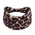 thumbnail image 2 of Lumistal Headbands for Women African Wide Hair Wrap Leopard Pattern Turban Head Bands for Ladies Sport Workout Headband Stretch Non-slip Big Hair Bands Brown One Size, 2 of 5