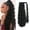 BLACK, variant on SUCS Women Long Curly Ponytail High-temperature Silk Fluffy Corn Perm Mustache Ponytail Hair