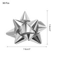 thumbnail image 2 of Uxcell 36Pcs 3" Mini Star Gift Bows Small Metallic Christmas Bows for Gift Wrapping Presents Birthday Wedding Self Adhesive Silver, 2 of 4