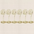 thumbnail image 3 of 6Pcs Fashion Metal Electroplating Monstera Holder Desktop Decoration Gift Scratch Signature(Golden), 3 of 9
