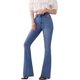 thumbnail image 2 of Jeans Acampanados Elásticos Curvos De Forma Completa Para Mujer Azul Claro 8, 2 of 5