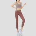 thumbnail image 2 of Bibifish Womens Yoga Sets 2Pcs Color Block Tank & Leggings Soft Stretch Breathable Yoga Gym Running Fitness Daily Trendy Activewear Sets, 2 of 4