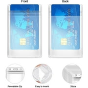 10 Pcs Vertical ID Badge Holders PVC Clear Sealable Waterproof Plastic Protector Holder Name Tags Badge Holders