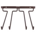 thumbnail image 2 of Colgante de metal Copa de vino Rack Bar Doble Stemware Botella de vidrio Copa Soporte invertido para Bar Cocina Negro Ecomeon no, 2 of 6