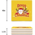 thumbnail image 3 of FMSHPON Merry Christmas Santa Claus Set of 8 Coaster for Drinks, Absorbent Ceramic Stone Coasters Cup Mat with Cork Base for Home Kitchen Room Coffee Table Bar Decor, 3 of 4