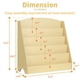 thumbnail image 4 of Masiis Bookshelf 5-Tier Rooms Book Display Shelve youngster for Classroom Bedroom，Natural, 4 of 7