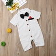thumbnail image 6 of Seyurigaoka Newborn Babies Single Breasted Chest Pocket Romper for Party Wedding Beach, 6 of 7