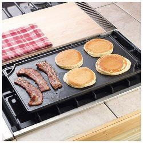 Lodge Cast Iron Seasoned Double Play Reversible Grill/Griddle, Black