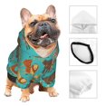 thumbnail image 3 of Fotbe Cute Animals Sudadera con Estampado para Perros Pequeños – Suéter con Capucha para Mascotas, Tela Suave de Forro Polar con Bolsillo-Medium, 3 of 7