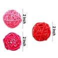 thumbnail image 2 of 2 Inch Wicker Rattan Balls Decor Set - Red/Pink/Rose Red, Lightweight - for Valentines Day, Wedding, DIY Crafts - Vase Fillers, Wall Hanging, Table Centerpieces, 2 of 2