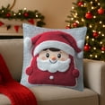 thumbnail image 1 of Funda de almohada de algodón, esencial para dormitorio, fundas de almohada navideñas de 45 x 45 cm, fundas decorativas de tela suave con cremallera oculta para decoración del hogar, almohadas, artícul, 1 of 7