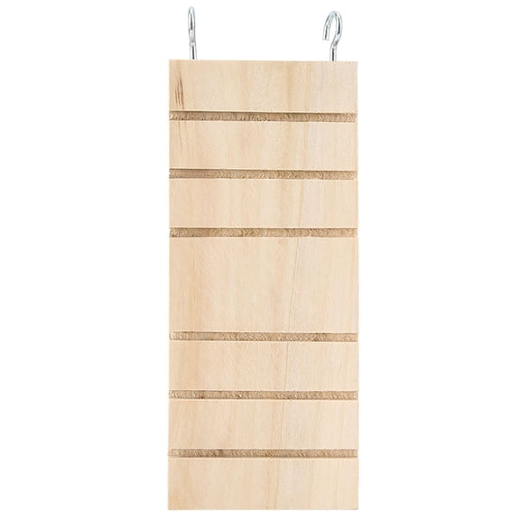 Suodoka Eco‑Friendly Wooden Pet Ladder & Perch – 3.9”×7.9” Soft‑Texture Play Platform for Hamsters, Chinchillas & Small Birds