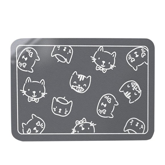 Hearth & Gear Tapis d'Alimentation pour Chat et Animal de Compagnie, Tapis Absorbant en Terre de Diatomées pour la Maison avec Motif de Tête de Chat Élégant, Jeté en Cuivre, Tapis Shag Doux, Tapis 8x10, Couvertures et Jetés d'Automne, Tapis Duveteux pour Chambre