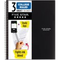 thumbnail image 1 of xianyou-Wirebound Notebook, 3-Subject, 150 College-Ruled Sheets, 11 x 8.5 Inch Sheet Size, Black (72069), 1 of 4