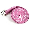 thumbnail image 7 of Pink 10' Extra-Long Cotton Yoga Strap with Metal D-Ring, 7 of 7