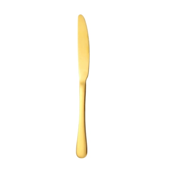 Gold Stainless Steel Dinner Knife Set Butter Knife for Wedding Steak Dessert Kitchen Cutlery Gold 9"